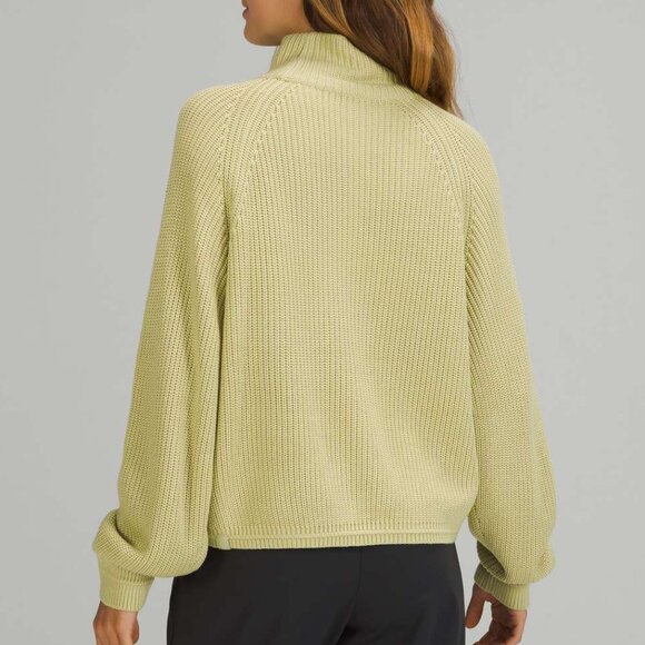 Lululemon Ribbed Turtleneck Sweater Dew Green M/L - Picture 2 of 10